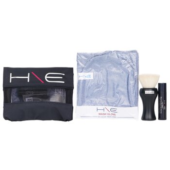 Jane Iredale H \ E Minerals Kit：潤唇膏SPF 15 +面部刷+洗手套+袋 (H\E Minerals Kit: Lip Balm SPF 15 + Facial Brush + Wash Glove + Bag)