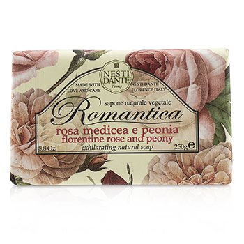 Nesti Dante Romantica令人振奮的天然肥皂-佛羅倫薩玫瑰和牡丹 (Romantica Exhilarating Natural Soap - Florentine Rose & Peony)