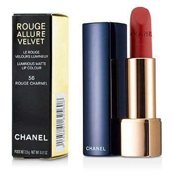 Chanel 胭脂魅力天鵝絨-＃56 Rouge Charnel (Rouge Allure Velvet - # 56 Rouge Charnel)