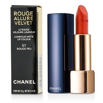 Chanel 胭脂誘惑天鵝絨-＃57 Rouge Feu (Rouge Allure Velvet - # 57 Rouge Feu)