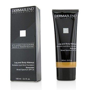 Dermablend 腿部和身體組成可構建的液體身體粉底霜防曬霜廣譜SPF 25-#Tan Honey 45W (Leg and Body Make Up Buildable Liquid Body Foundation Sunscreen Broad Spectrum SPF 25 - #Tan Honey 45W)