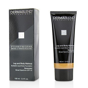 Dermablend 腿部和身體組成可構建的液體身體粉底霜防曬霜廣譜SPF 25-#Medium Bronze 45N (Leg and Body Make Up Buildable Liquid Body Foundation Sunscreen Broad Spectrum SPF 25 - #Medium Bronze 45N)