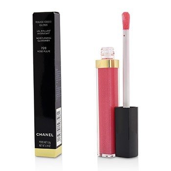 Chanel 胭脂可可光澤保濕Glossimer-＃728 Rose Pulpe (Rouge Coco Gloss Moisturizing Glossimer - # 728 Rose Pulpe)