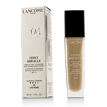 Lancome Teint奇蹟保濕粉底液SPF 15-＃02 Lys Rose (Teint Miracle Hydrating Foundation Natural Healthy Look SPF 15 - # 02 Lys Rose)