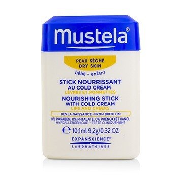 Mustela 冷霜滋養棒（嘴唇和臉頰）-皮膚乾燥 (Nourishing Stick With Cold Cream (Lips & Cheeks) - For Dry Skin)