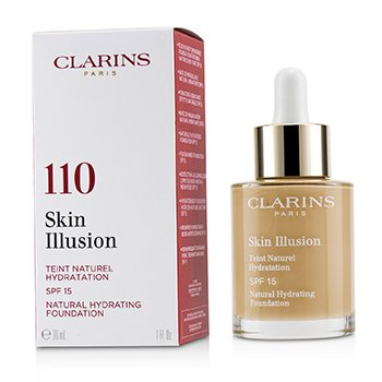 Clarins 皮膚錯覺天然保濕粉底液SPF 15＃110蜂蜜 (Skin Illusion Natural Hydrating Foundation SPF 15 #110N)