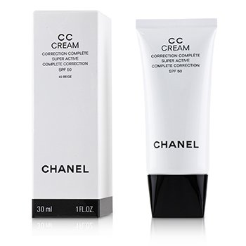 Chanel CC Cream Super Active完全修正SPF 50＃40米色 (CC Cream Super Active Complete Correction SPF 50 # 40 Beige)