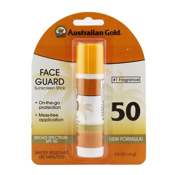 Australian Gold 面部防護防曬霜廣譜SPF 50-＃1香水 (Face Guard Sunscreen Stick SPF 50)