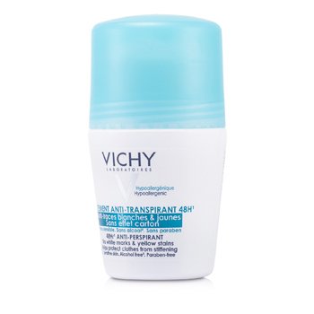 Vichy 48 小時止汗滾珠 - 無白斑和黃漬（敏感肌膚） (48Hr Anti-Perspirant Roll-On - No White Marks & Yellow Stains (For Sensitive Skin))