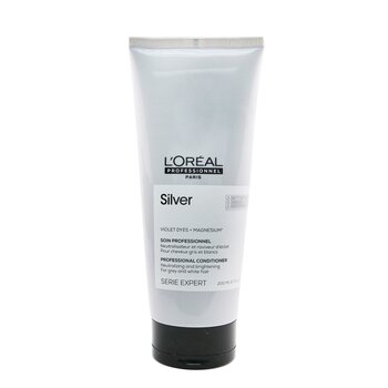 LOreal Professionnel Serie Expert - 銀紫染料 + 鎂中和亮白護髮素（灰白髮用） (Professionnel Serie Expert - Silver Violet Dyes + Magnesium Neutralising and Brightening Conditioner (For Grey and White Hair))