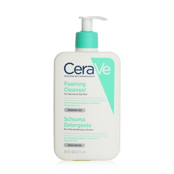 CeraVe 適合中性至油性皮膚的泡沫潔面乳 (Foaming Cleanser For Normal To Oily Skin)