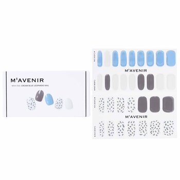 Mavenir 指甲貼-#Cream Blue Leopardo Nail (Nail Sticker (Patterned) - # Cream Blue Leopardo Nail)