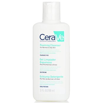 CeraVe 適合中性至油性皮膚的泡沫潔面乳 (Foaming Cleanser For Normal To Oily Skin)