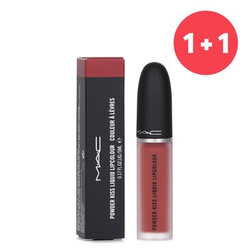 MAC 【1+1 Set】Powder Kiss Liquid Lipcolour - # 989 Mull It Over