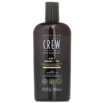 American Crew 3-in-1 Ginger + Tea Shampoo, Conditioner And Body Wash (3-in-1 Ginger + Tea Shampoo, Conditioner And Body Wash)